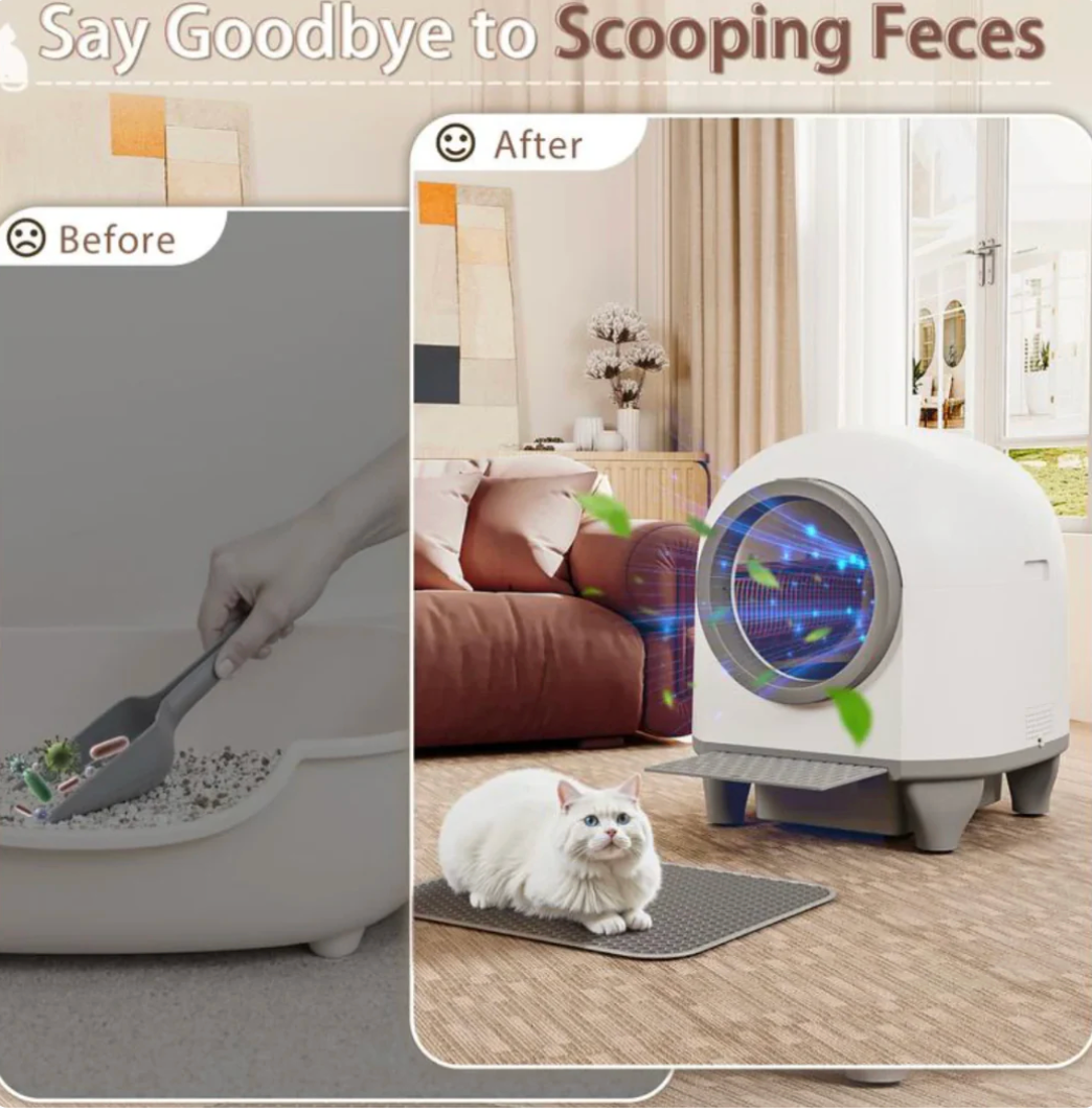 Warcat Smart Cat Litter Box – Self-Cleaning & Odor-Free